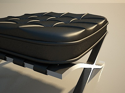 3D巴塞隆納椅 3d modeling design