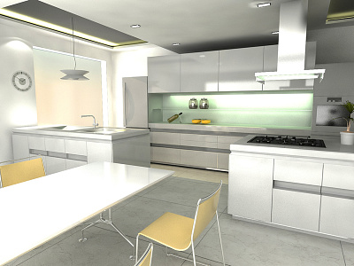 現代化廚房 3d model 3ds max design