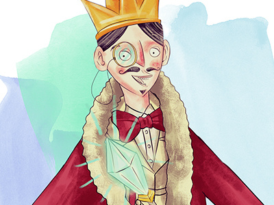 King of Playing Cards book characterdesign childrenbook digitalart drawing editorial illustraiton magic magician