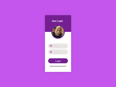 First Project - Mobile login page