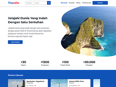 Travel Website Design Homepage