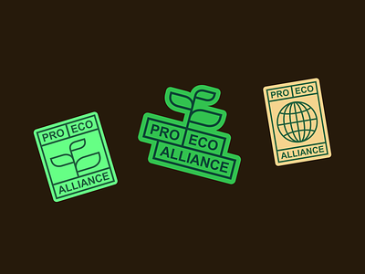 Pro Eco Alliance branding design eco ecology green hello dribble identity