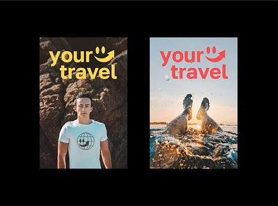 Your travel adventure black brand branding bright color contrast identity logo logotype mark minimal minimalism minimalist modern poster simple symbol travel visual