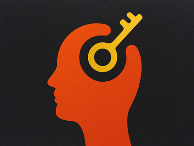 Mind artwork black color logo mark mind minimalism minimalist modern orange poster print red simple symbol visual