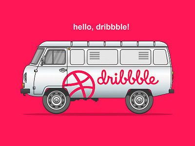 Hello, Dribbble! branding design first shot hello dribbble illustration vector