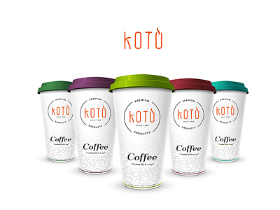 Koto coffee cup packing design branding coffee cup koto pack packing design
