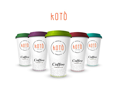 Koto coffee cup packing design