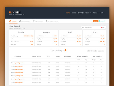 Web Analysis Tool app design dashboard web app web tool