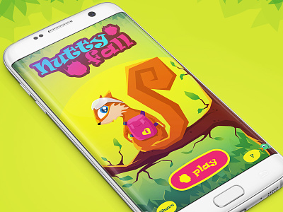 Nutty Fall - New mobile android game android game artwork characterdesign gamedesign newgame ui