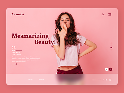 Beauty Products Landing Page art branding design typography ui ux web website