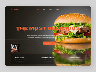 Food Landing Page branding design minimal new online typography ui ux web website
