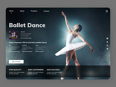 Dance Trainer branding design education website new online typography ui ux web website