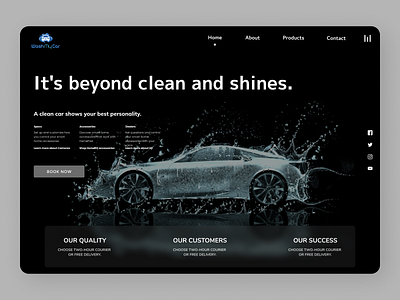 Cars Landing Page branding design new online typography ui ux web website
