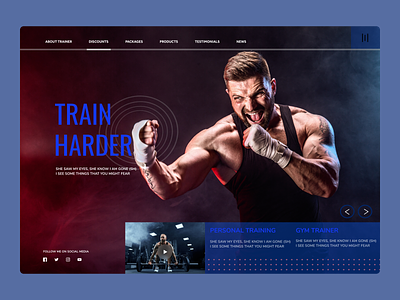 Fitness Trainer Web design design typography ui ux web
