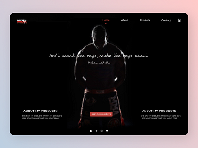 Gym Trainer clean design minimal new online typography ui ux web website