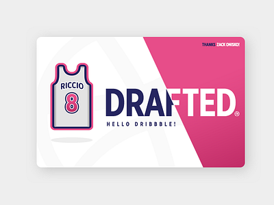 DRAFTED | Hello Dribbble! debut drafted invitation