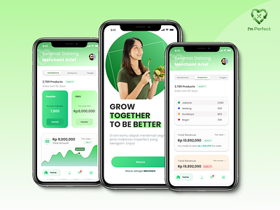 I'm Perfect - Merchant Version app branding design merchant ui