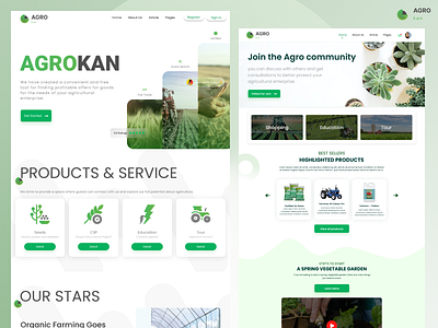 AgroKan - Agricultural Enterprise. agriculture app branding design mobile mockup ui uxdesigner