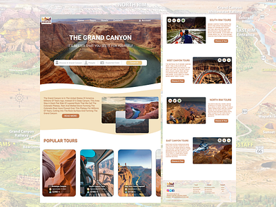 Travel Web "Grand Canyon" booking design figma travel ui ui design uiux web web design webdesign website