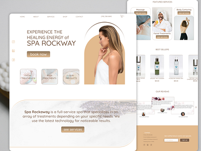 SPA Website beauty beautysite design figma massage site spa ui ui design uiux web website