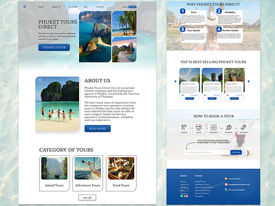 Travel Tours Web Design design figma homepage landing page tour tours travel travel agency trip ui ui design vacation web webdesign
