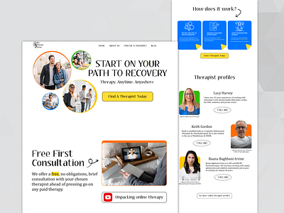 Web Design for a therapy site design figma health landing page landing page design mental health people product landing psychologist therapist therapy ui ui design web website website design