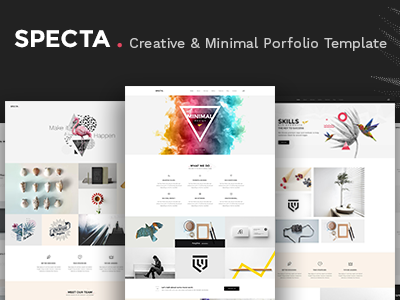 Specta : Creative & Minimal Portfolio Template agency business clean corporate creative freelancer minimal minimalist modern personal photography portfolio