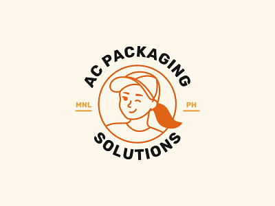 AC Packaging Solutions Logo character based logo character logo cute logo graphic design logo logo design logo inspiration retro logo