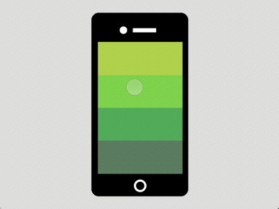 Collapsible Navigation Concept animation flat gif green ios mobile navigation principle prototype ux wireframe