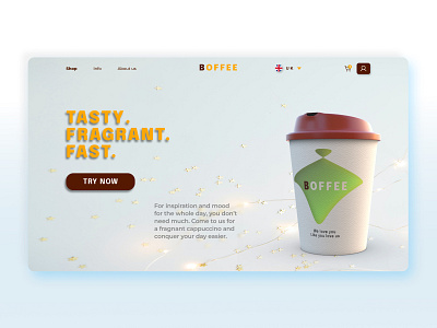 BOFFEE Landing E-Commerce Shop Page branding coffe coffeeshop dailyui day design ecommerce illustration landing landingpage logo page shop ui ux vector