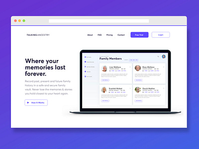 Talking Ancestry Homepage Design homepage design landingpage web design website