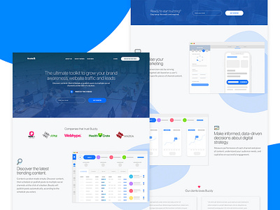 Buzzly Homepage homepage design landingpage typography ui web web design website