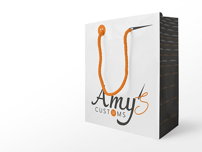 Bag Design: Amy's Customs branding design illustration logo minimal product design web