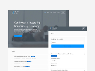 Continuous Solutions mobile first recruitment ui ux web design website wordpress