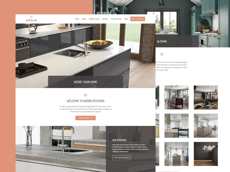 Adore Kitchens <3 responsive website kitchens wordpress web design ux ui