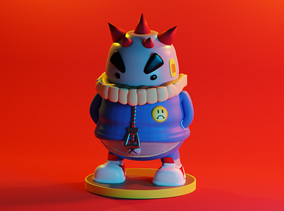 The angry dino 3d art blender blender3d character design designer illustration