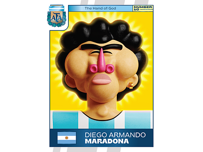 Maradona 3D 3d 3dmodel 3dsculpt art blender blender3d design designer football illustration lowpoly lowpolyart maradona sculpt
