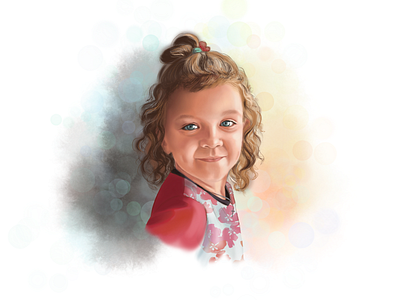 Portrait of a baby children digital painting digital portrait illustration portrait of a child procreate