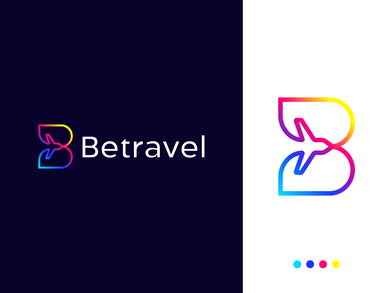 Travel Agency Logo | Plane + B Letter | Modern B Letter Logo By ...