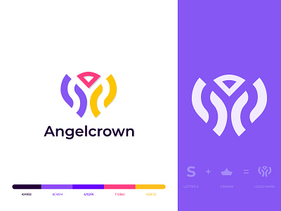 crown logo | S letter logo | S + crown logo abstract angel brand identity crown gradient logo king letter logo logo logodesign logodesigner logoinspirations logos modern logo princess queen s letter s letter mark s logo s monogram typography