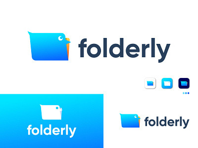 File logo | folderly - Logo Design | folder logo bird logo branding document envelope file logo file manager file upload files folder folder logo folders icon identity letterhead logodesign modern logo typography upload vector