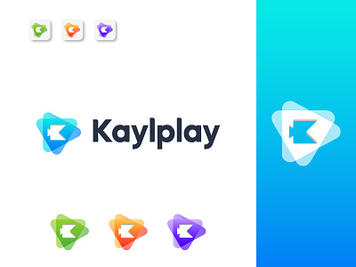Media play Logo Design | k modern play logo | Play icon