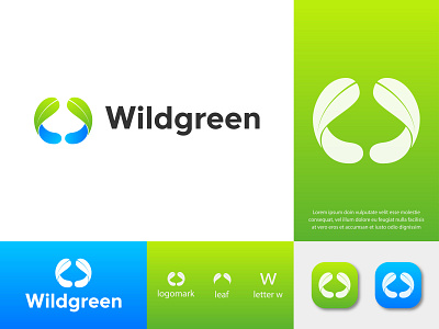 wildgreen startup company logo | modern logo | logo design brand identity business company logo digital agency ecommerce flat logo gradient logo green logo leaf logo leaves logo lettermark logo logodesign modern logo organic logo software app icon startup logo symbol technology logo w letter logo w logo