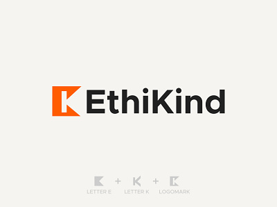 E + K letter logo | modern logo | lettermark