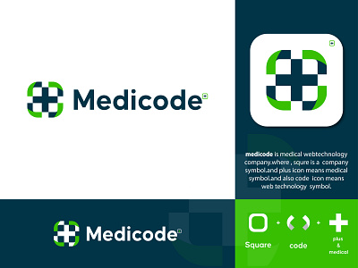 Medical Logo Design | logo design | Modern Logo brand identity branding coding colorful logo creative logo doctor plus square ecommerce flat minimalist logo health care hospital logo logo logo design marketing agency medical logo medicine logo modern logo software app icon startup symbol tech logo