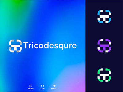 Tricodesqure logo  concept