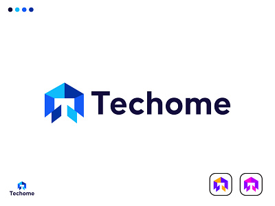 Techome logo  concept | T negative space