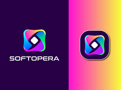 softopera logo design | gradient logo| abstract logo