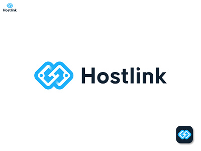 Hostlink logo design | software company logo abstract app icon brand identity branding business company logo design ecommerce h logo host letter logo logodesign logodesigner logos modern logo software company startup symbol tech technology vector