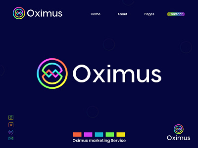 Oximus Logo Concept app icon brand identity branding creative logo design ecommerce gradient letter mark monogram letter o logo logodesign logodesigner logomark logos modern logo stratup symbol technology logo unique logo